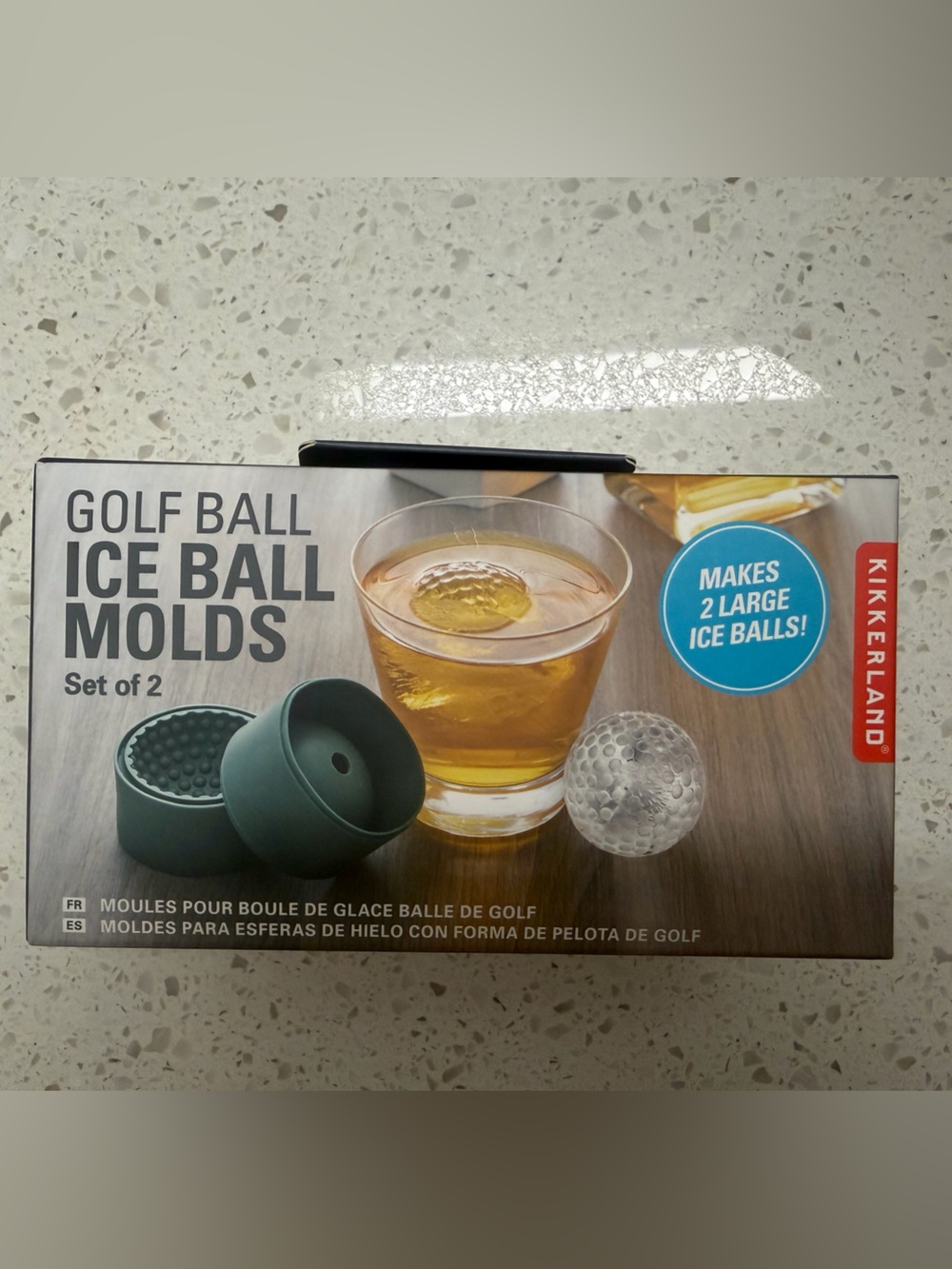 Large Golf Ball Ice Molds - Set of 2